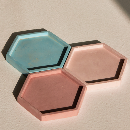 Hexagon glass /item- Εξάγωνα σουβέρ /τεμ